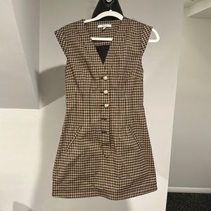 Derek Lam Mini Dress in Plaid